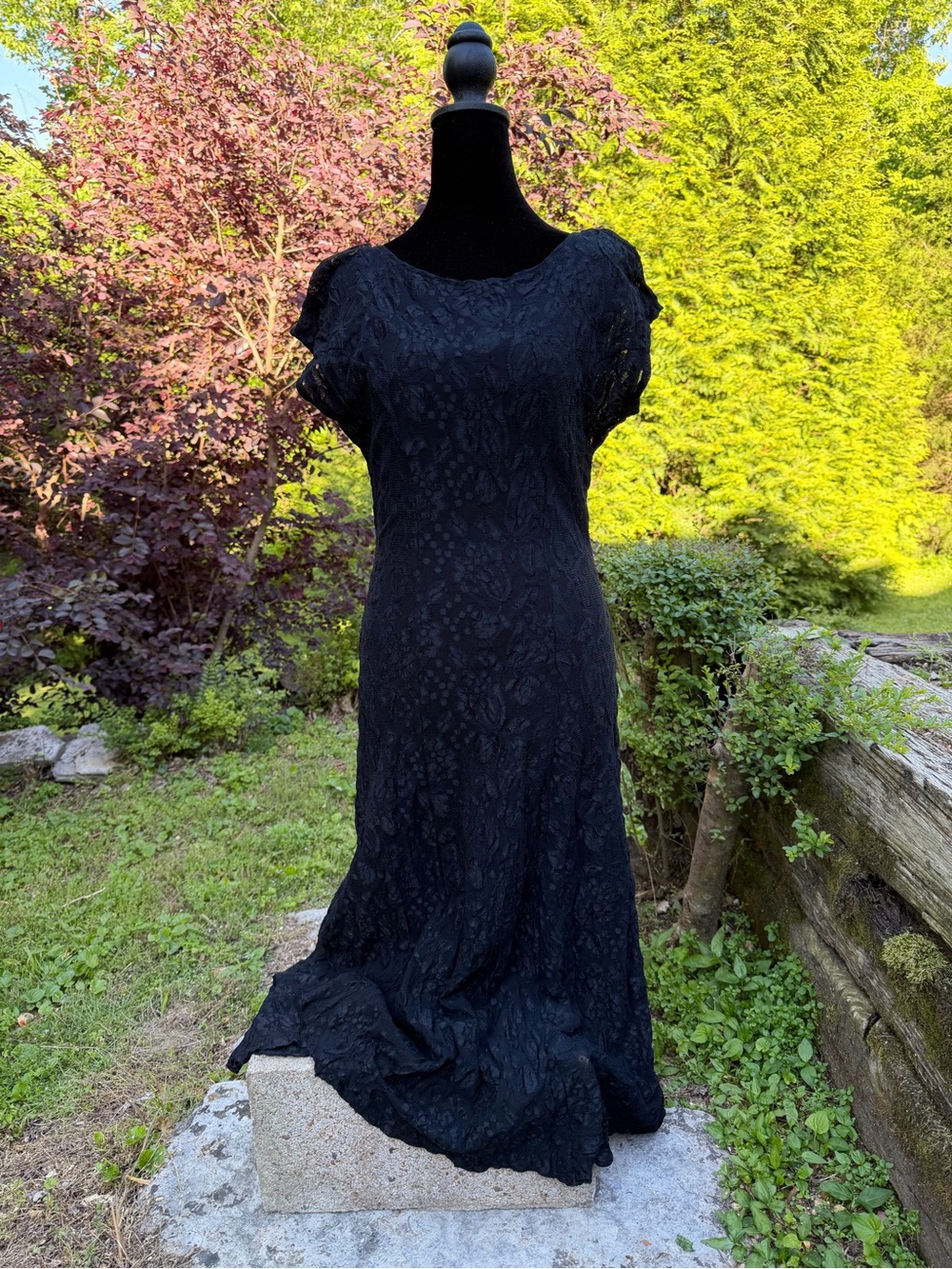 All That Jazzy Black Lace Maxi Dress